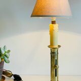 Vintage Solid Brass Candlestick Lamp