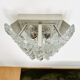 Set of 2 Austrian Ice Glass Wall Lamps by J.T. Kalmar