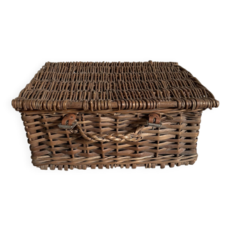 Petite valise osier ancienne