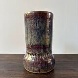 Vintage ceramic vase sign blue purple