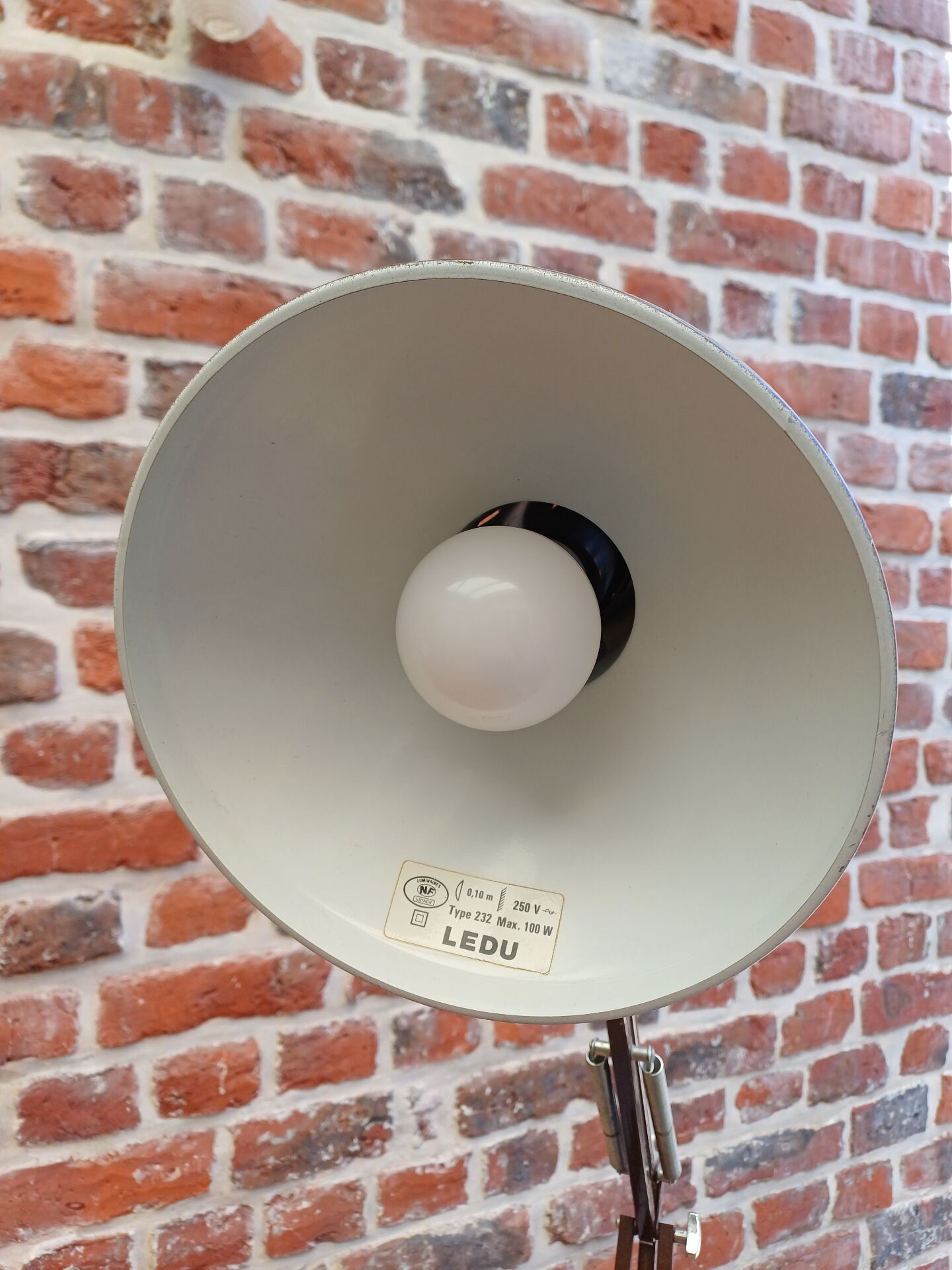 Lampe architecte Ledu marron 70's
