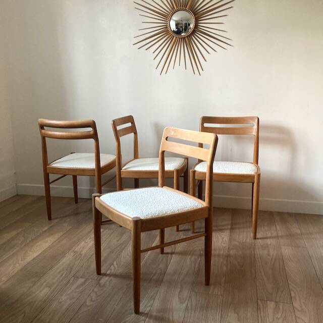 Set of 4 Henri Walter Klein chairs