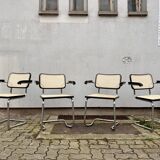 Set of 4 Marcel Breuer style armchair chairs