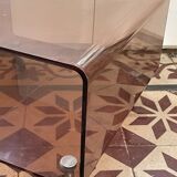 smoked plexi coffee table