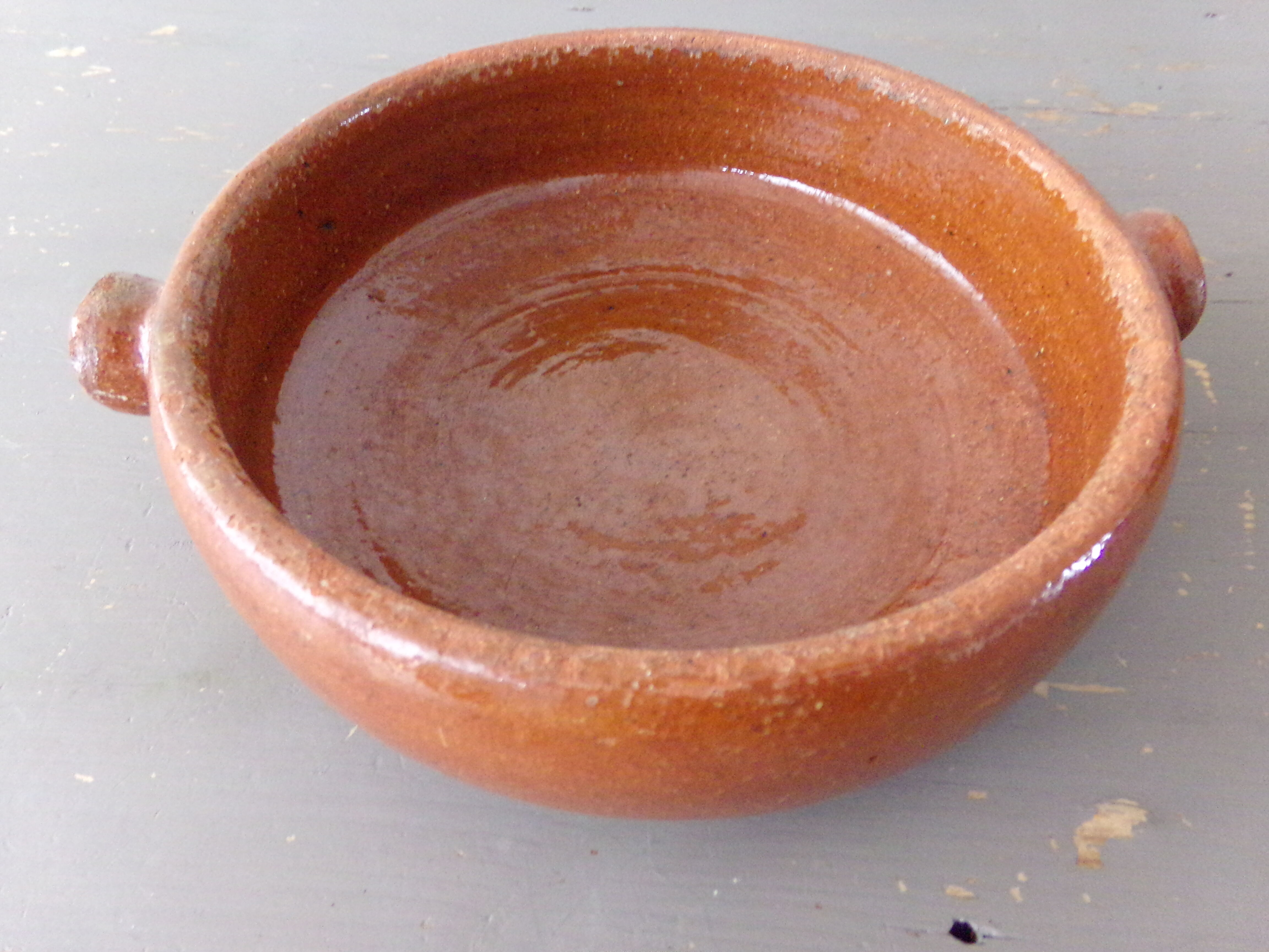 Old dish in glazed terracotta small model