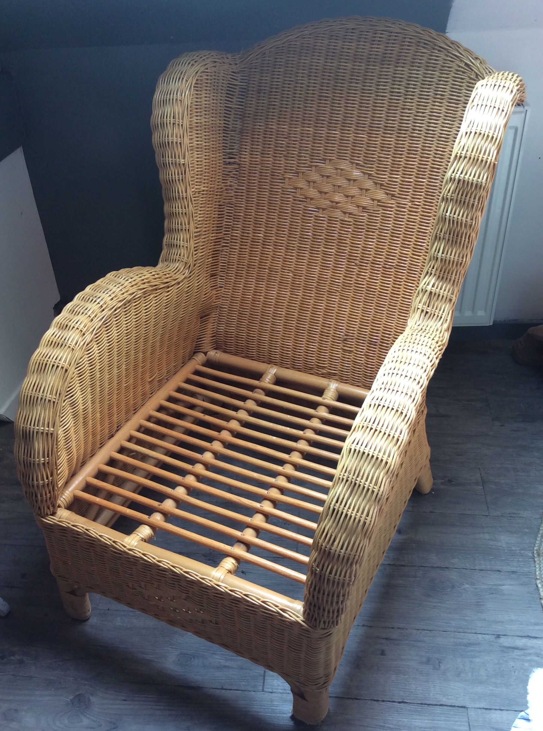 Fauteuil en rotin des années 60/70