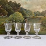 4 antique crystal wine glasses Caton Saint Louis Baccarat