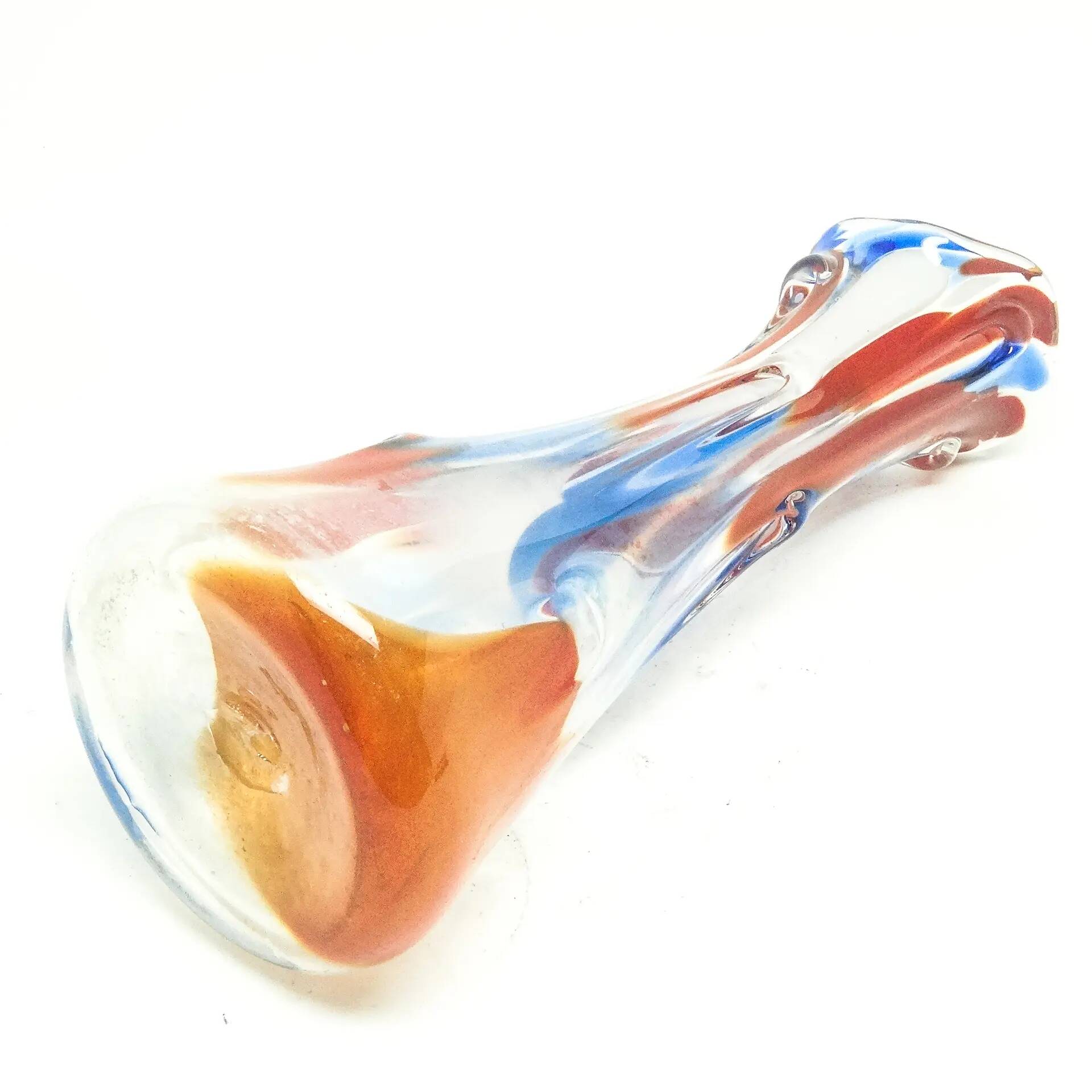 Mid-century modern vase, multicolour glass, Huta Hortensja, Poland, 1970s