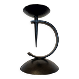 Brutalist wrought iron candle holder from the 60s