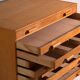 Antique plan cabinet made of beech wood – Slovakia, circa 1960
