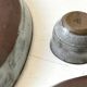 Service ramekins in glazed stoneware and signed, Chantal & Thierry Robert 1970