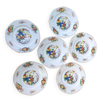 Set of 6 porcelain dessert plates