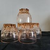 Art Deco Pink Glass Coffee Set