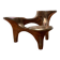 Vintage German brutalist metal candlestick by Harjes