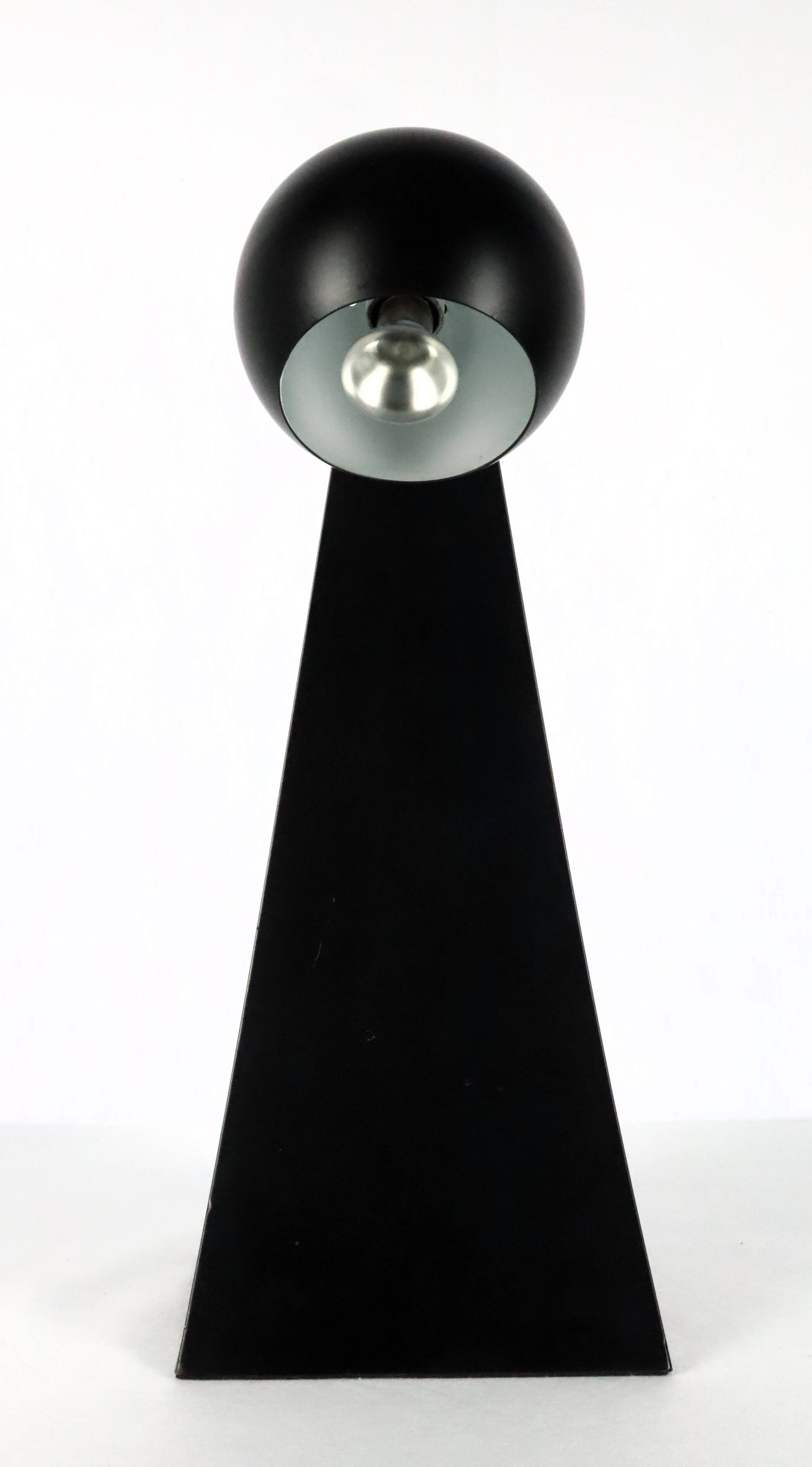 Brilliant black metal house lamp 1990