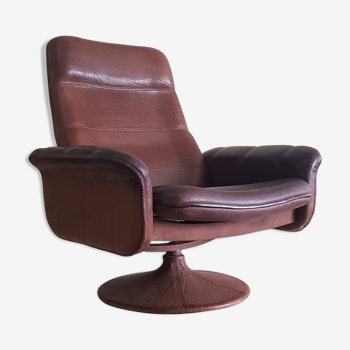 De Sede ds 50 swivel leather armchair, Switzerland 1970