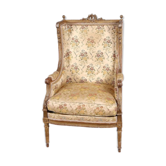 Armchair richly carved Louis XVI style