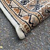 Large Persian rug beige brown wool knotted handmade 250x350cm