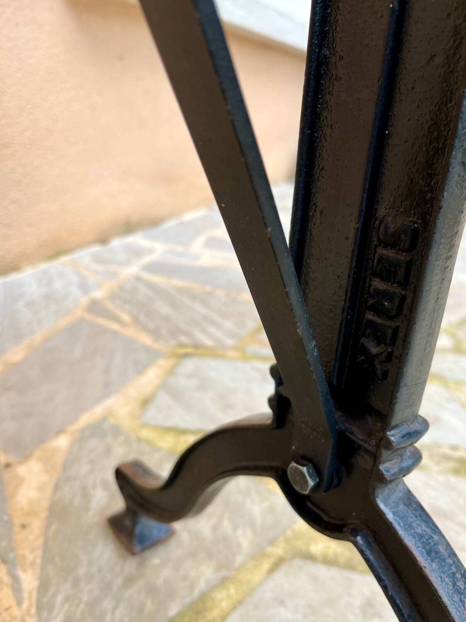 Industrial bistro style table