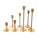 Series of 7 Scandinavian brass candlesticks