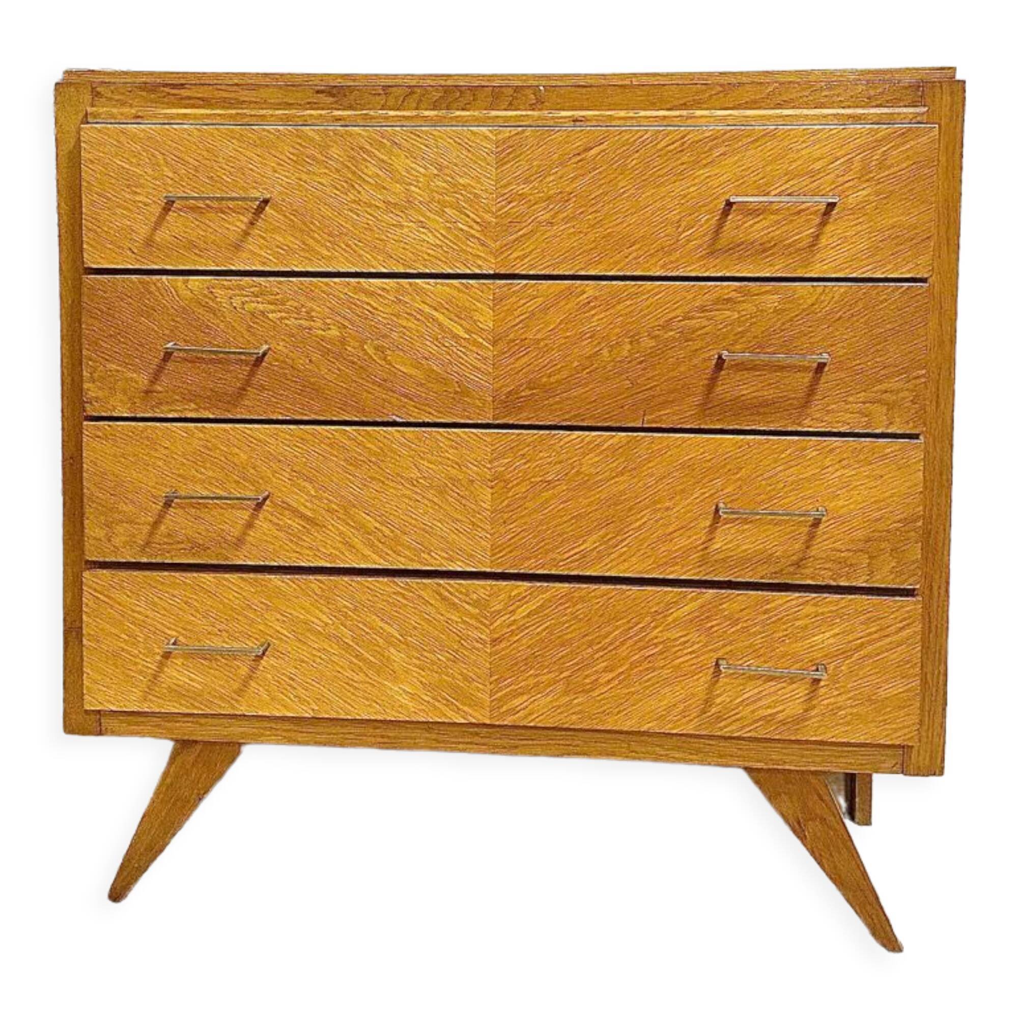 Vintage chest of drawers compass feet