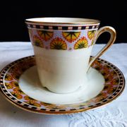 Art Deco coffee service in Limoges porcelain, 23 pieces.