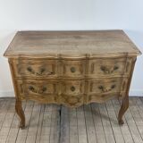 Louis XV style chest of drawers in carved wood