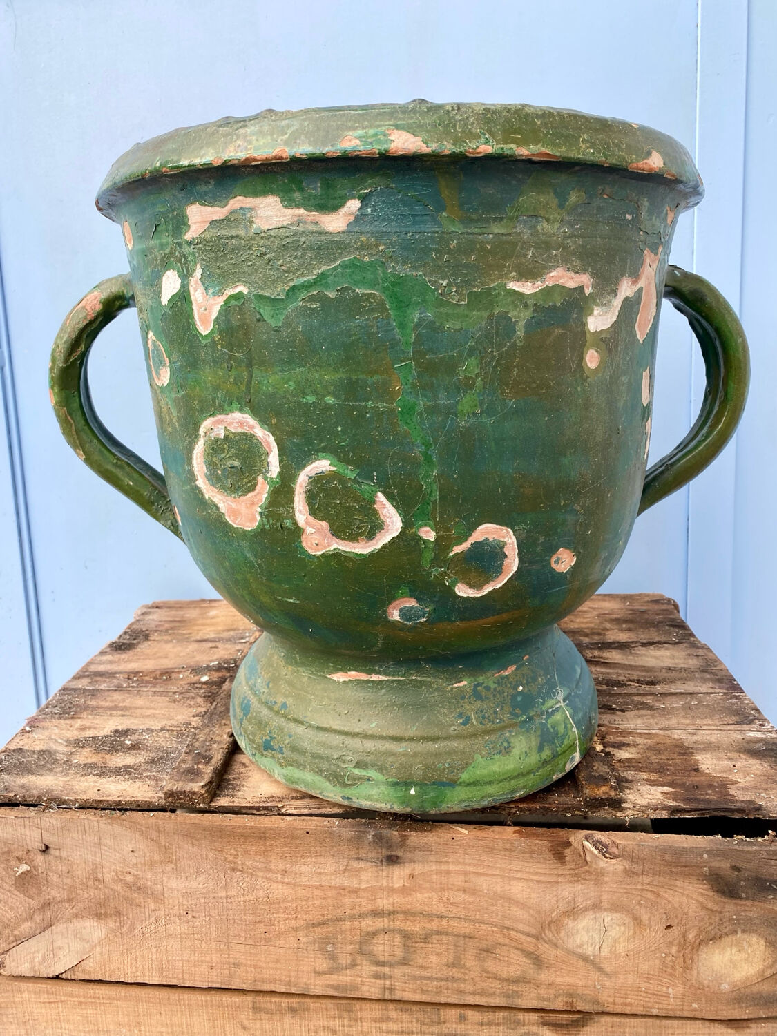 Varnished terracotta jar