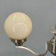 1930s Art Deco Nickel and Glass Chandelier, Czechoslovakia