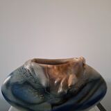 Ceramic vase with glazes