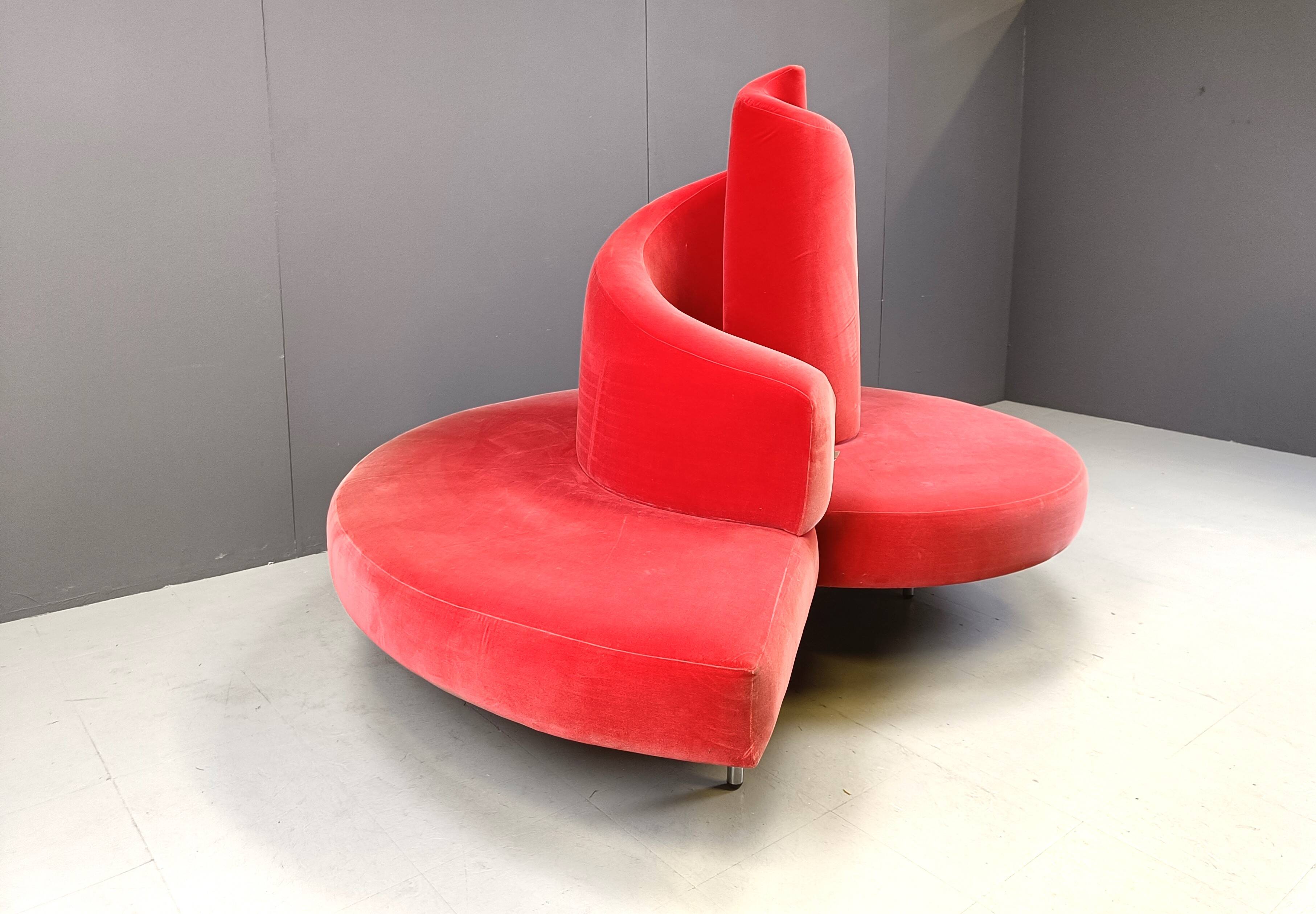 Tatlin Sofa in Velvet from Edra, 1990s