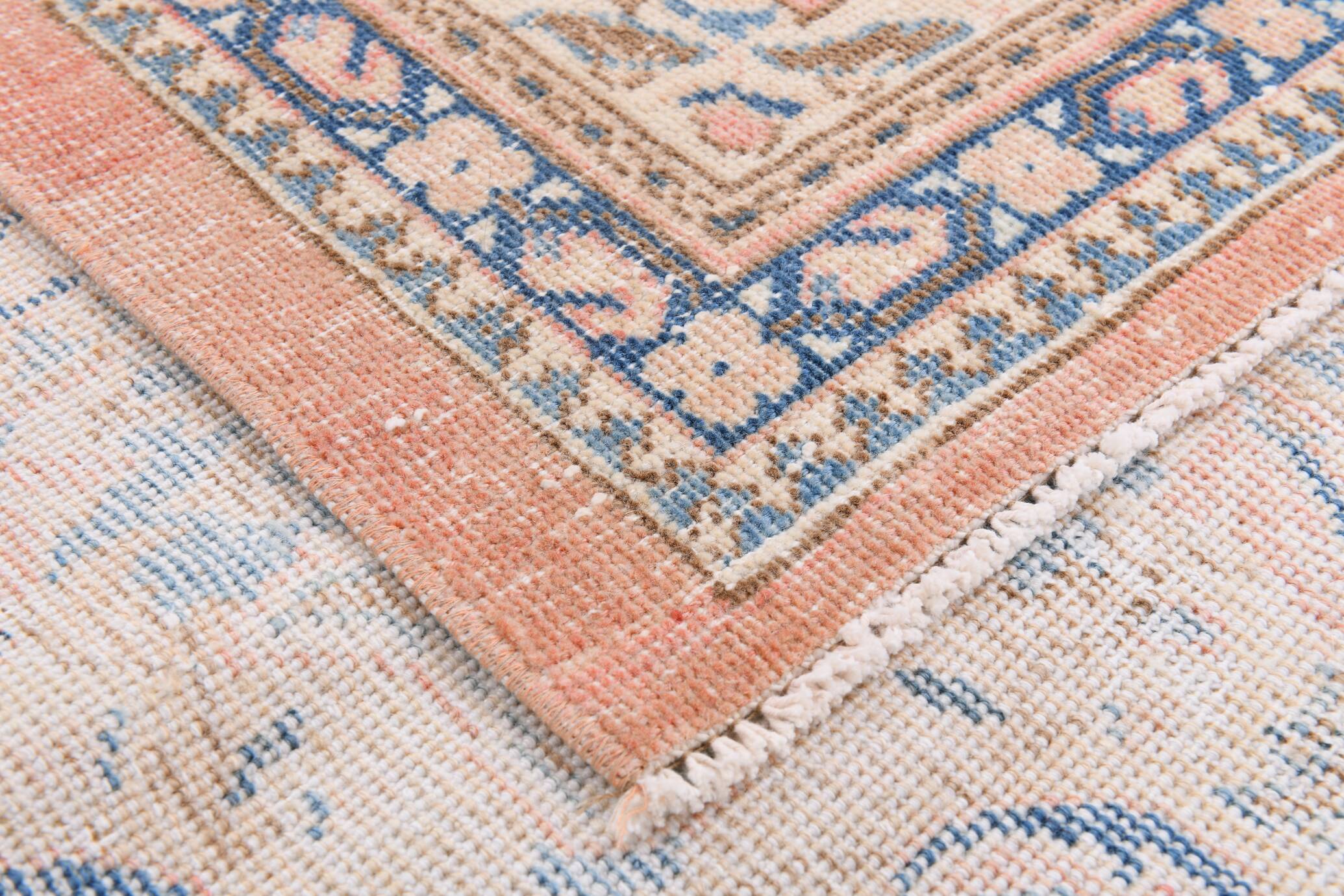 Tapis persan classique rose et bleu 9x12, 280x382 cm