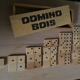 Old wooden dominoes game