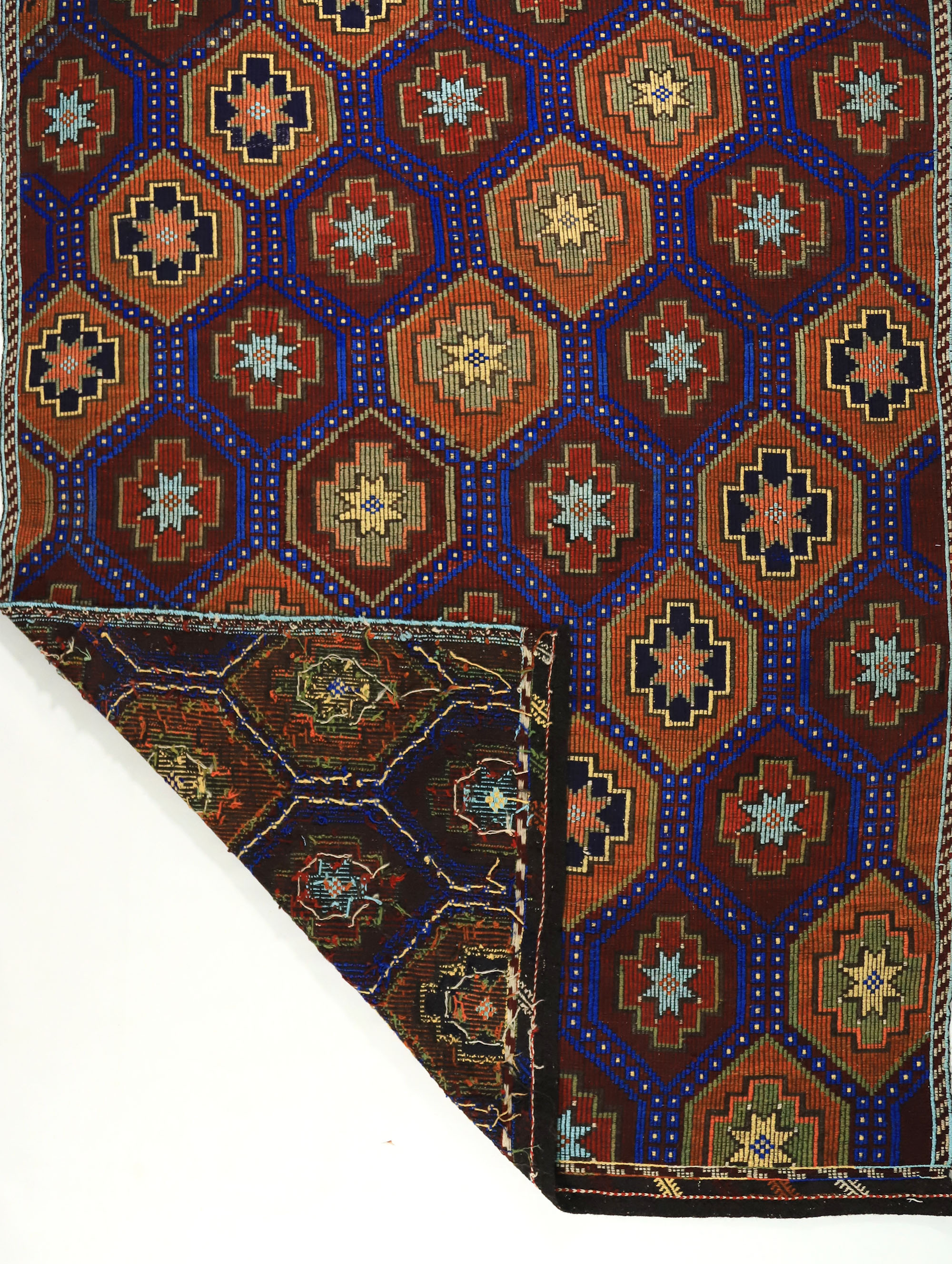 Anatolian handmade kilim rug 273 cm x 211 cm