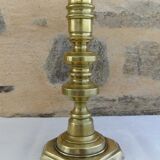 J. Barlow Old Brass Candlestick - 19th