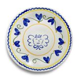 Angel fleur dinner plate blue