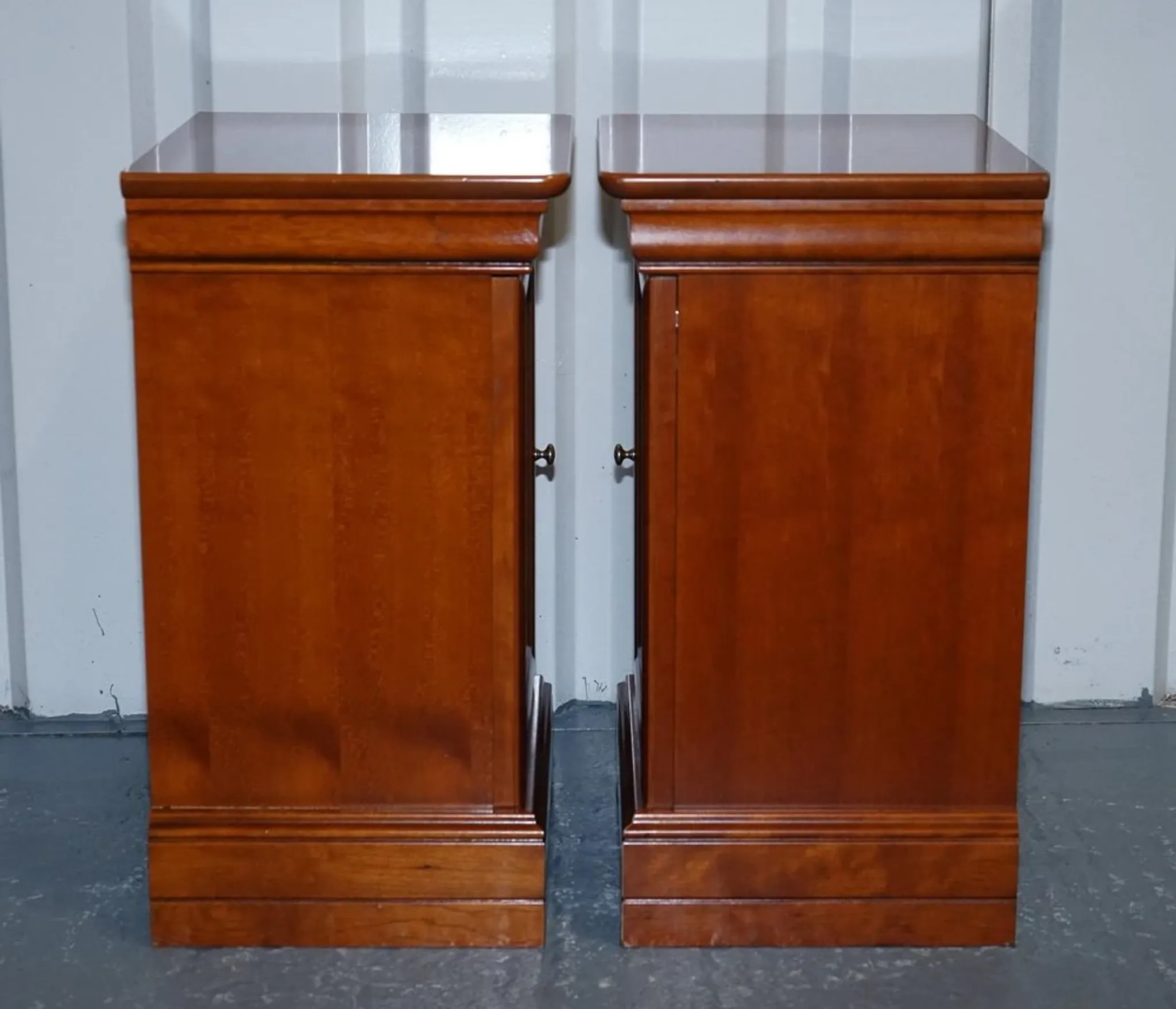 Vintage Cherry Nightstands, France, Set of 2