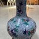 CHINA Polychrome porcelain vase decorated with butterflies Signed under the base 43cm
