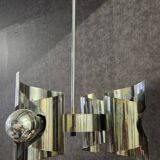 Vintage ceiling light with 4 lights, space age design.