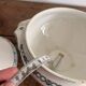 Antique Soup Tureen Vegetable Dish Faience Longwy Henri II Style Geometric Frieze