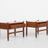 Midcentury Danish pair of night stands in teak 1960s
