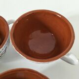 Glazed earthenware cups