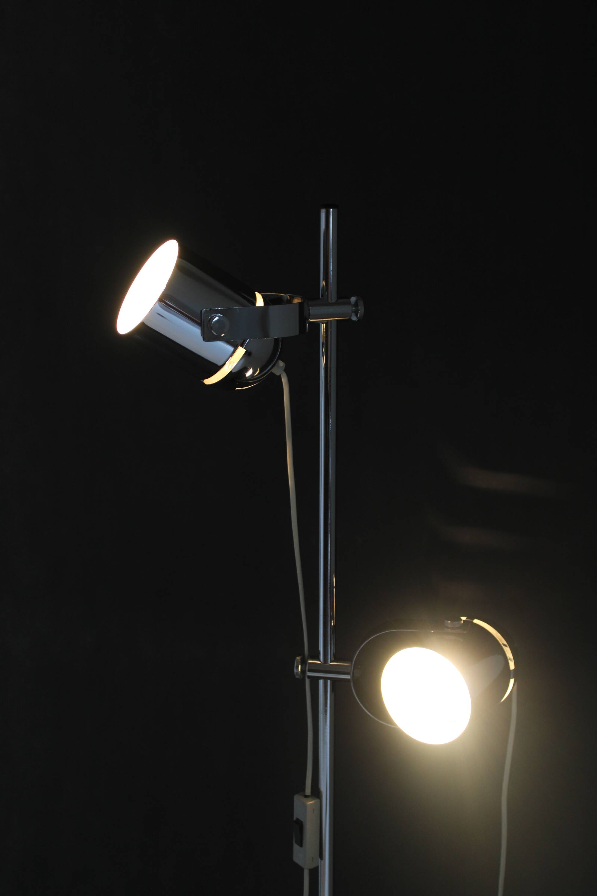 1970s Stanislav Indra Chrome Plated Floor Lamp, Czechoslovakia