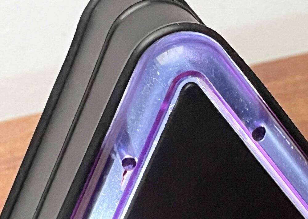 Postmodern triangular table lamp by Daniels Design for Ottika, 1980s.