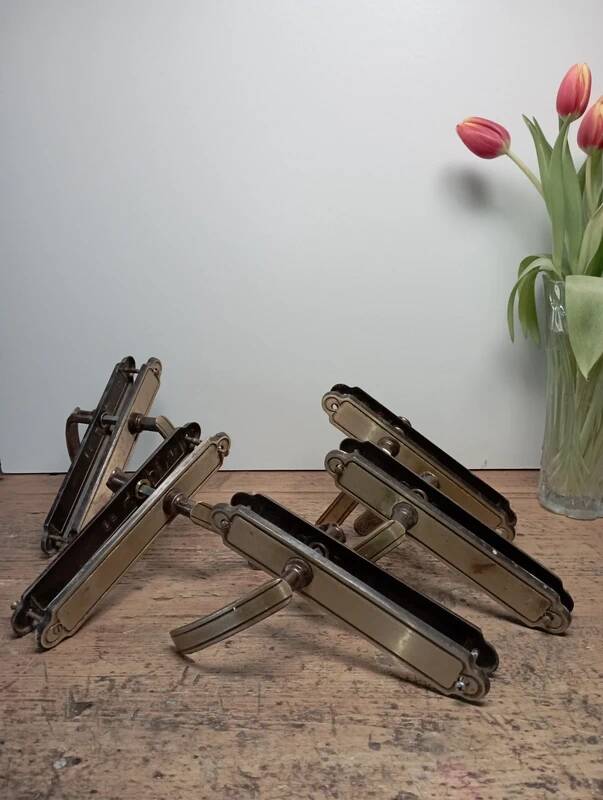 Set of 5 antique handles