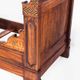 Bed made of solid walnut with marquetry details. France, 1930s.