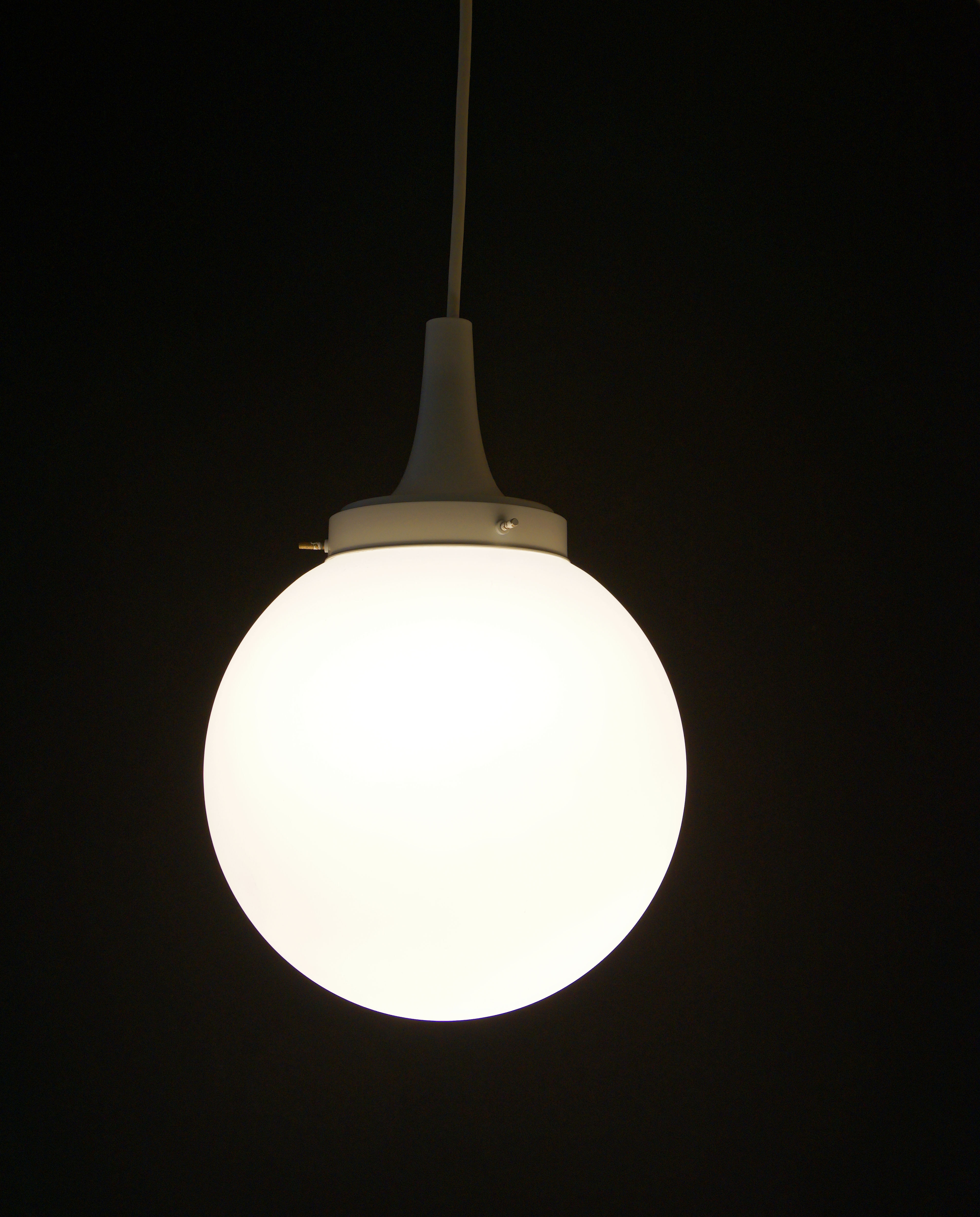 Frosted Glass Lamp Hanging Lamp from Limburg, 1970s