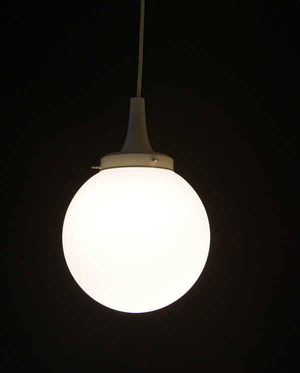 Frosted Glass Lamp Hanging Lamp from Limburg, 1970s