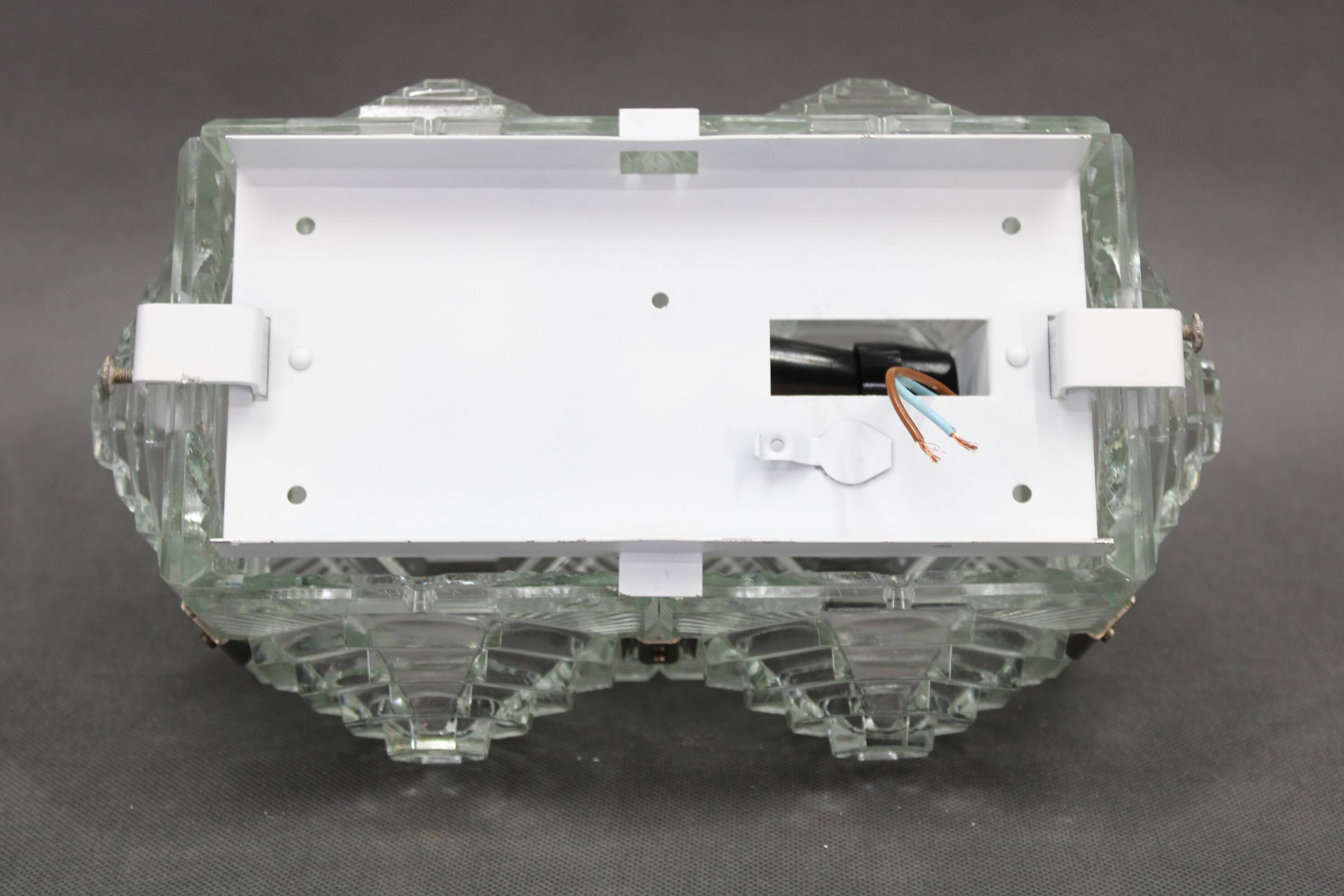 1970s Brutalist Wall Glass Light by Kamenicky Senov, Czechoslovakia