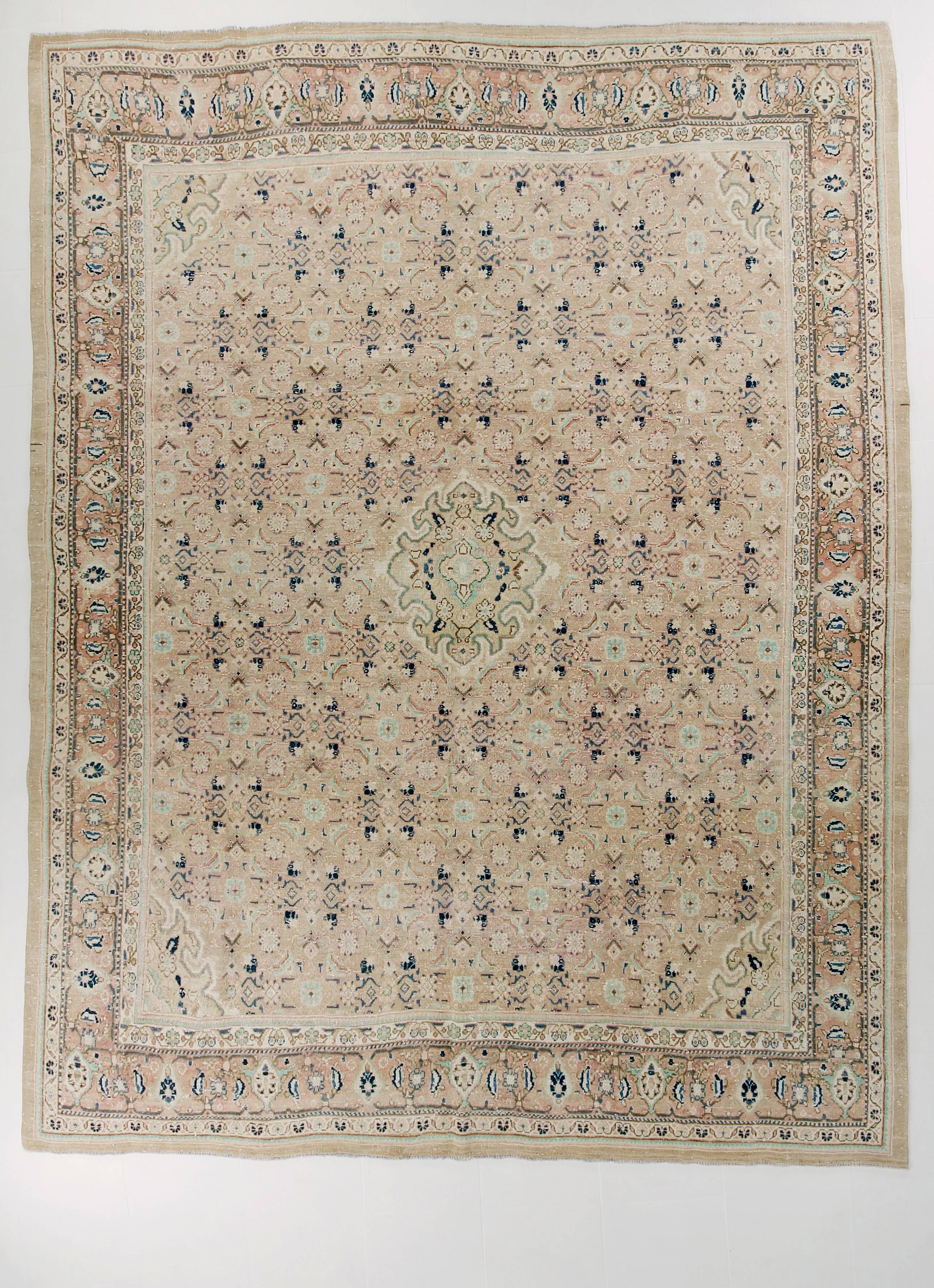 Tapis persan oversize Earthly & Blue. 301x373 cm
